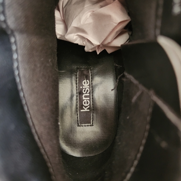 Kensie Lyden Suede Leather Ankle Booties Pointed Toe in Black 10 - Picture 7 of 8